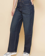 Women’s High Rise Blue Flared Denim Trousers - Image 3