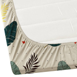 EXFAB Premium 244 TC Cotton King Size Printed Elastic Fitted Bedsheet - Image 2