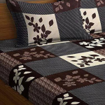 Goodrik 140 TC Microfiber Double Bedsheet - 3D Printed Elegance in Brown - Image 3