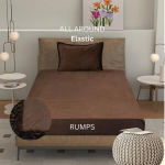 Premium Woolen Solid Bedsheet for Single Beds - Coffee Color