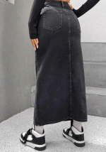 Premium Denim Long Skirt for Women - Image 3