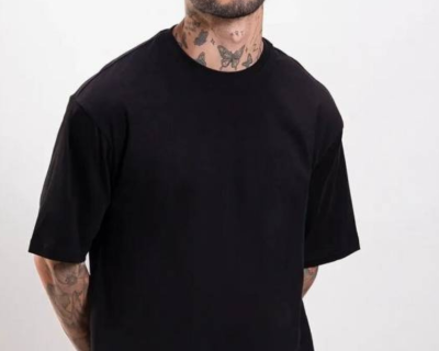 Men's Black Printed T-Shirt