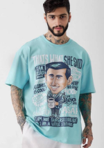 Men's LIGHTGREEN Printed T-Shirt