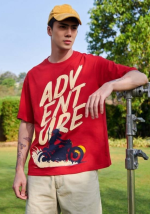 Men’s Red Printed T-Shirt