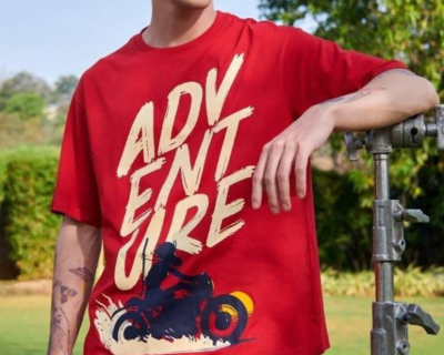 Men’s Red Printed T-Shirt