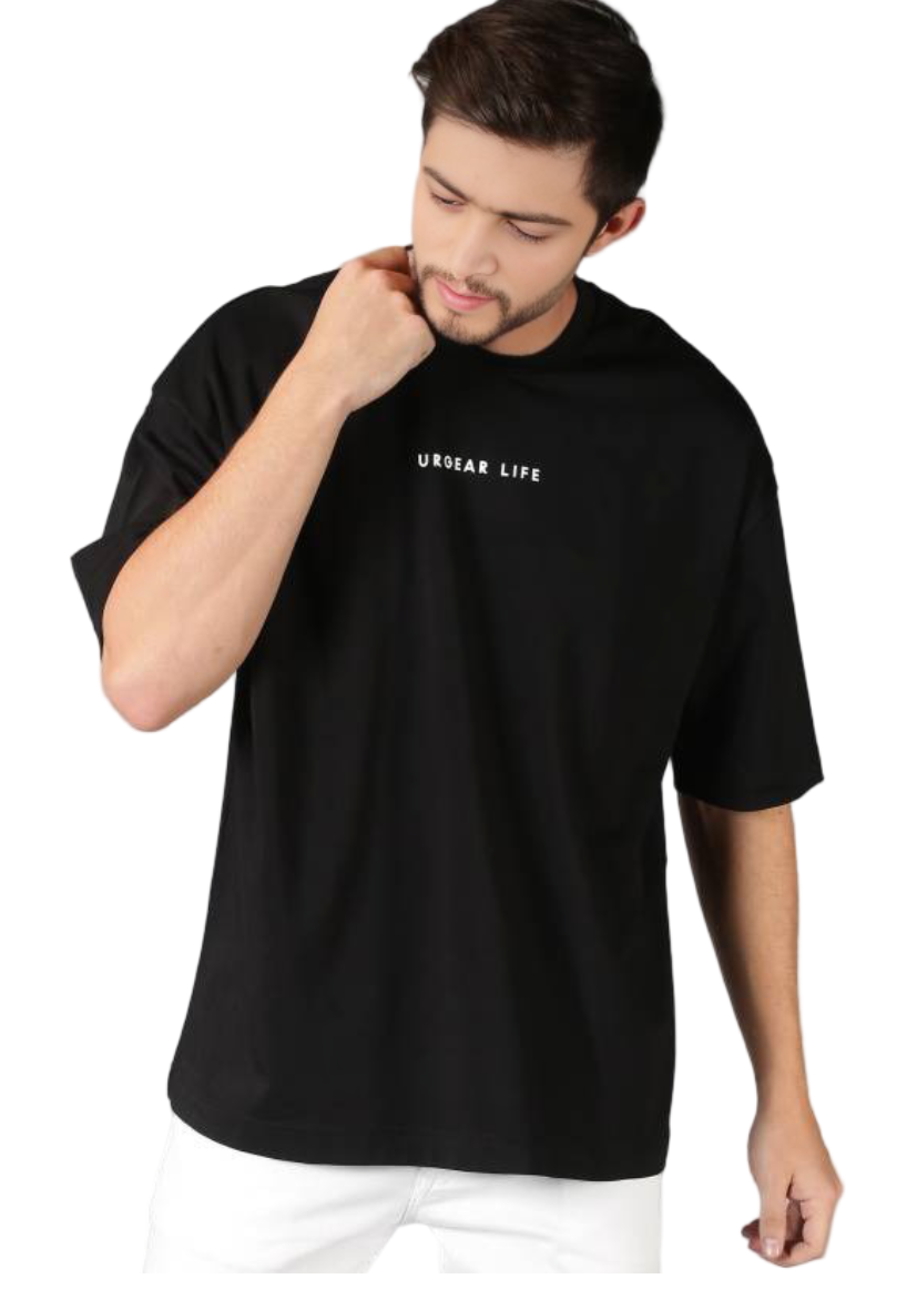 Untitled design - 2024-12-22T015423.399 Round Neck Black Cotton T-Shirt