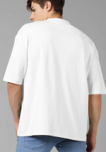 Round Neck White Cotton T-Shirt for Men - Image 2