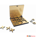 Golden Feather Wooden Tic Tac Toe Game - Image 2