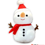 Besties Snowman Plush Toy – Soft Stuffed Christmas Animal, 35 cm (Red & White)