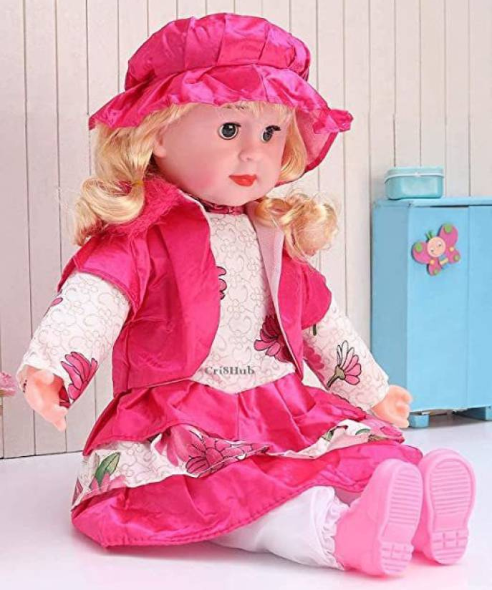 Untitled design - 2024-12-25T061443.847 Anushka Toys Musical Rhyming Baby Doll – Laughing and Talking Poem Doll (Multicolor) - Image 1