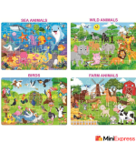 Ratnas 4-in-1 Animal World Jigsaw Puzzle for Kids (140 Pieces Total) - Image 2