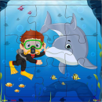 Fiddly's Wood Jigsaw Puzzles for Children - Sea World Collection (Pack of 4, 9 Pieces Each) - Image 5