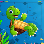 Fiddly's Wood Jigsaw Puzzles for Children - Sea World Collection (Pack of 4, 9 Pieces Each) - Image 4