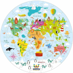 M Kids Educational World Map Floor Jigsaw Puzzle - Multicolor Learning Activity - Image 2