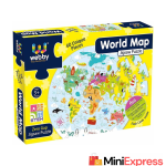 M Kids Educational World Map Floor Jigsaw Puzzle - Multicolor Learning Activity