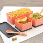 OMORTEX Classy Color 3-Section Lunch Box with Spoon & Fork (Pack of 2) – 1500 ml Capacity - Image 4