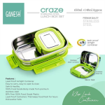Ganesh CRAZE LUNCH BOX (JUNIOR) 2 Containers Lunch Box  (650 ml) - Image 2