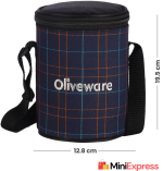 Oliveware New Mini Insulated Lunch Box with 3 Leak-Proof Containers (1350 ml, Orange, Thermoware Design for Hot & Fresh Meals) - Image 5