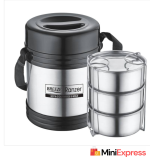 BREEZE Ranzer Insulated Lunch Box with 3 Leak-Proof Containers (750 ml, Thermoware, Compact & Stylish Design)