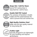 NanoNine Stainless Steel Lunch Box – 450 ml - Image 3