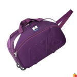 65 L Strolley Duffel Bag – Lightweight Travel Duffel with Wheels – Ideal for Family Use – Purple – Large Capacity