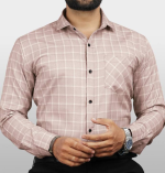 Stylish and Comfortable Checkered Shirt for Men – Regular Fit with Spread Collar