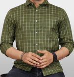 Men Regular Fit Checkered Spread Collar Formal Shirt