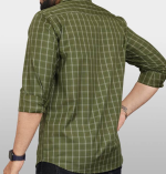 Men Regular Fit Checkered Spread Collar Formal Shirt - Image 2