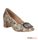 Women’s BELLA ROSA Snake Skin Block Heel Shoes – Trendy and Comfortable