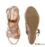 Women’s Trendy Wedge Sandals – Open-Toe Design with Buckle Closure by Marc Loire - Image 2