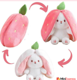 RSS Soft Toys Pink Zip Bunny – Adorable 30 cm Plush Companion for Kids & Gifting - Image 2