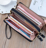 Elegant RFID-Protected Black Wallet for Women – Artificial Leather with 8 Slots - Image 2