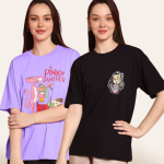 Chic Printed T-Shirt for Women – Lightweight Cotton Blend in Beige