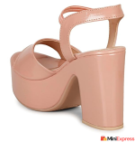 Smart & Sleek Midnight Black Chunky Platform Heels for Women - Image 2