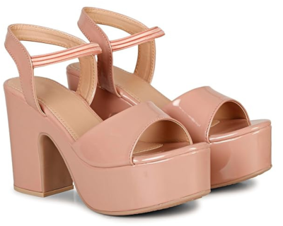 Smart & Sleek Midnight Black Chunky Platform Heels for Women