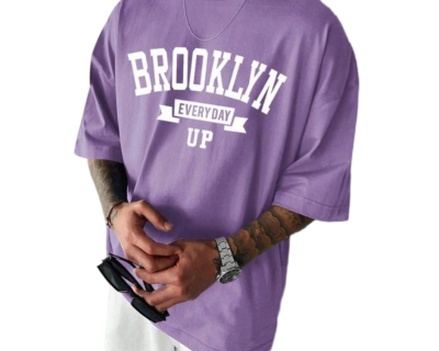 Stylish Purple Cotton T-Shirt