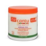 Cantu Argan Oil Leave-In Conditioning Repair Cream Restores and Strengthens Hair - 453g
