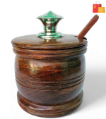 Elegant Multi-Use Wooden Bowl with Lid and Spoon for Dining Table - Image 3