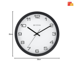 Titan Contemporary Wall Clock - Black - Image 3