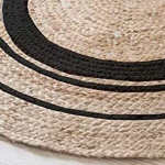 Handwoven Jute Carpet Mat  for Living Room 80 cm - Image 2