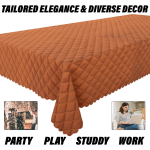Luxurious Velvet Table Cover 40x60 Inches, Brown - Image 3