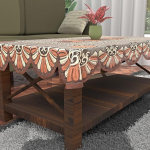 Printed Cotton Center Table Cover 4-Seater - Image 3