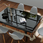 Premium Transparent Table Cover with Lace - Image 4