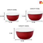 Stainless Steel Microwave Safe Bowls -Set of 3 - Image 2