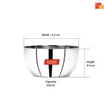 Stainless Steel Apple Bowls 200ML Each – Set of 6 - Image 2