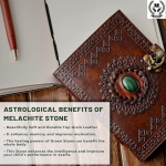 Leather Handmade Craft Dairy with Metal lock - Image 3