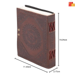 Leather Handmade Craft Dairy with Metal lock - Image 2