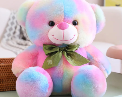 Colorful Rainbow Teddy Bear