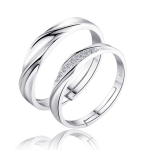 Platinum Adjustable Couple Ring