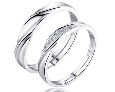 Platinum Adjustable Couple Ring